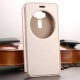 Leather Smart View Window Phone Case for Asus Zenfone 3 ZE520KL - Gold - sāniski atverams maciņš ar lodziņu un stendu (ādas maks, grāmatiņa, leather book wallet case cover stand)