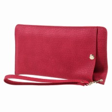 Bark Texture Leather Universal Pouch Handbag - Red - universāls maks ar rāvējslēdzēju futlāris kabatiņa (pouch cover, maciņš ietvars kabata, universal case)