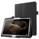 Litchi Skin Leather Stand Case for Huawei MediaPad M2 10 (M2-A01W / M2-A01L) 10.1-inch - Black - sāniski atverams maciņš ar stendu (ādas maks, grāmatiņa, leather book wallet case cover stand)