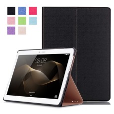 Slim Leather Case Smart Stand Cover for Huawei MediaPad M2 10 (M2-A01W / M2-A01L) 10.1-inch - Black - sāniski atverams maciņš ar stendu (ādas maks, grāmatiņa, leather book wallet case cover stand)