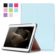 Slim Leather Case Smart Stand Cover for Huawei MediaPad M2 10 (M2-A01W / M2-A01L) 10.1-inch - Baby Blue - sāniski atverams maciņš ar stendu (ādas maks, grāmatiņa, leather book wallet case cover stand)