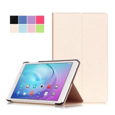 Sand-like Texture Stand Leather Case for Huawei MediaPad T2 10 Pro (FDR-A01L / A04L / A01w / A03L) - Gold - sāniski atverams maciņš ar stendu (ādas maks, grāmatiņa, leather book wallet case cover stand)