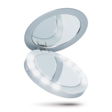 Beeyo Compact Mirror Charger 3000mAh - Sudrabains - Universāla ārējas uzlādes batereja lādētājs-akumulators (Power Bank)