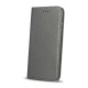 GreenGo Smart Carbon Magnet book case priekš LG K10 K420 / K430 - Pelēks - sāniski atverams maciņš ar stendu (ādas maks, grāmatiņa, leather book wallet case cover stand)
