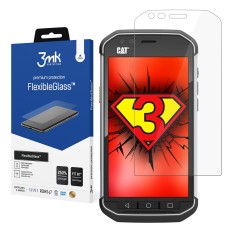 3MK FlexibleGlass Hybrid Tempered Glass / Film protector priekš CAT S40 - hibrīds ekrāna aizsargstikls / aizsargplēve