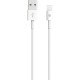 Devia 1M Smart USB to Lightning cable - Balts - Apple iPhone / iPad lādēšanas un datu kabelis / vads