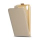 GreenGo Leather Case Plus New priekš Sony Xperia E5 F3311 / F3312 - Zelts - vertikāli atverams maciņš (ādas telefona maks, leather book vertical flip case cover)