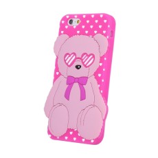 Silicon 3D Case Love Bear priekš Samsung Galaxy A5 (2016) A510 - Rozā - silikona aizmugures apvalks (bampers, vāciņš, TPU silicone back case cover, bumper)