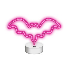 Forever Decorative Neon LED Light on Stand 28 x 18 x 2 cm (3xAA Batteries or USB plug) - Sikspārnis - Dekoratīva neona LED lampa