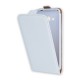 GreenGo Leather Case Plus New priekš Alcatel Pixi 4 4.0-inch 4034D - Balts - vertikāli atverams maciņš (ādas telefona maks, leather book vertical flip case cover)