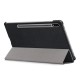 Tri-fold Stand PU Smart Auto Wake/Sleep Leather Case для Samsung Galaxy Tab S7 T870 / T875 / Tab S8 X700 / X706 - Чёрный - чехол-книжка со стендом / подставкой