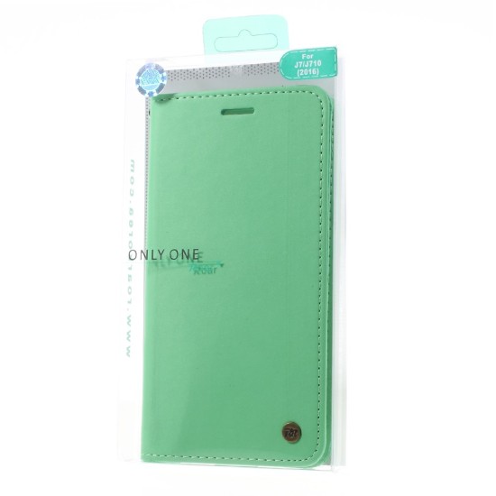RoarKorea Only One Flip Case priekš Samsung Galaxy J1 Ace J110 - Tirkīzs - sāniski atverams maciņš ar stendu (ādas grāmatveida maks, leather book wallet cover stand)