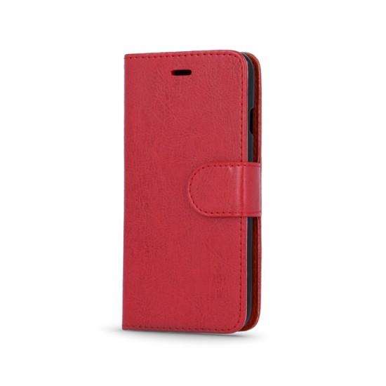 GreenGo Smart 2in1 priekš Sony Xperia XZ F8331 / F8332 - Sarkans - sāniski atverams maciņš ar magnētisku silikona aizmugures apvalku (eko ādas maks, grāmatiņa, leather book case wallet cover)