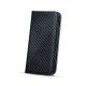 GreenGo Smart Carbon Magnet book case priekš LG K8 (2017) M200 - Melns - sāniski atverams maciņš ar stendu (ādas maks, grāmatiņa, leather book wallet case cover stand)