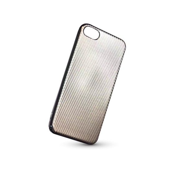 Elegance Carbon Case priekš Apple iPhone 7 / 8 / SE2 (2020) / SE3 (2022) - Šampanietis - triecienizturīgs karbona-silikona aizmugures apvalks / bampers-vāciņš