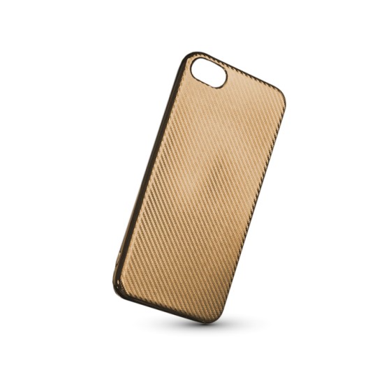 Elegance Carbon Case priekš Apple iPhone 7 / 8 / SE2 (2020) / SE3 (2022) - Zelts - triecienizturīgs karbona-silikona aizmugures apvalks / bampers-vāciņš
