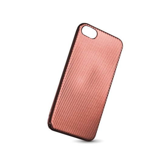 Elegance Carbon Case priekš Apple iPhone 7 Plus / 8 Plus - Rozā Zelts - triecienizturīgs karbona-silikona aizmugures apvalks (bampers, vāciņš, slim back cover, bumper)