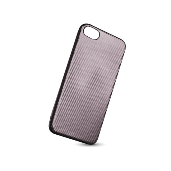 Elegance Carbon Case priekš Apple iPhone 7 / 8 / SE2 (2020) / SE3 (2022) - Sudrabains - triecienizturīgs karbona-silikona aizmugures apvalks / bampers-vāciņš