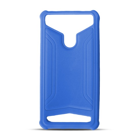 Silicon Universal Case priekš telefoniem ar ekrānu izmēru 4.0 - 4.5 inch - Zils - universāls silikona aizmugures apvalks (bampers, vāciņš, slim TPU silicone case cover, bumper)