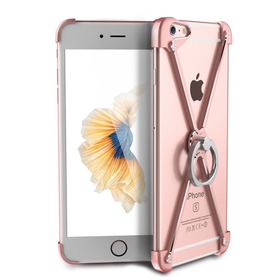 Oatsbasf O-Ring Series Aviation Aluminum Alloy Case priekš Apple iPhone 6 / 6S - Rozā Zelts - alumīnija apvalks (bampers, vāciņš, slim cover shell, bumper)