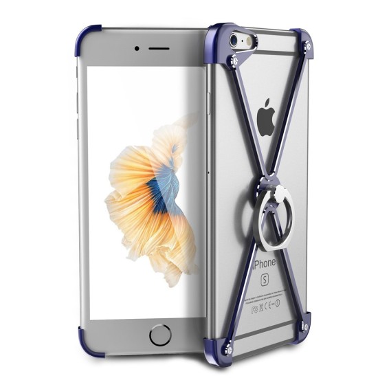 Oatsbasf O-Ring Series Aviation Aluminum Alloy Case priekš Apple iPhone 6 / 6S - Zils - alumīnija apvalks (bampers, vāciņš, slim cover shell, bumper)