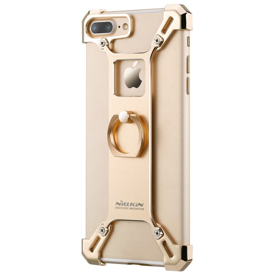 Nillkin Barde Series Metal Frame Case priekš Apple iPhone 7 Plus / 8 Plus - Zelts - alumīnija apvalks (bampers, vāciņš, slim cover shell, bumper)