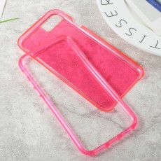RoarKorea Bright Clear series TPU Bumper Hard PC Back Case priekš Apple iPhone 7 / 8 / SE2 (2020) / SE3 (2022) - Rozā - silikona aizmugures apvalks / bampers-vāciņš