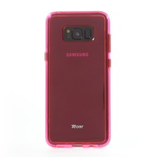 RoarKorea Bright Clear series TPU Bumper Hard PC Back Case priekš Samsung Galaxy S8 Plus G955 - Rozā - silikona aizmugures apvalks (bampers, vāciņš, slim silicone cover)