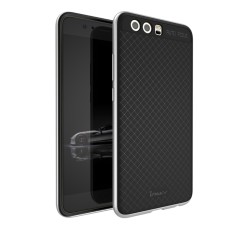 IPAKY Hybrid 2-in-1 PC TPU Cover for Huawei P10 Plus - Grey - silikona ar plastikas rāmi aizmugures apvalks (bampers, vāciņš, TPU silicone cover, bumper shell)