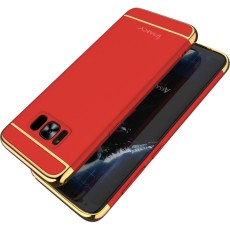 IPAKY 3-In-1 Electroplating PC Hard Back Cover for Samsung Galaxy S8 Plus G955 - Red - plastikas aizmugures apvalks (bampers, vāciņš, PU back cover, bumper shell)