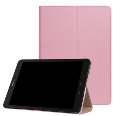 Sand-like Texture Folio Stand Leather Case for Samsung Galaxy Tab S3 9.7-inch T820 / T825 - Rose Gold - sāniski atverams maciņš ar stendu (ādas maks, grāmatiņa, leather book wallet case cover stand)