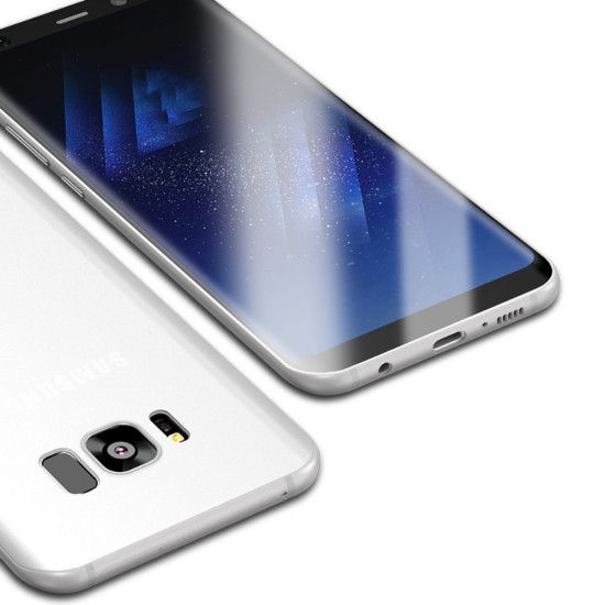 Cafele Ultra Thin 0.4mm Matte Case priekš Samsung Galaxy S8 G950 - Balts - matēts plastikas aizmugures apvalks (bampers, vāciņš, slim silicone cover shell, bumper)
