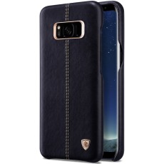 NILLKIN Englon Textured Leather Skin Hard Back Case for Samsung Galaxy S8 Plus G955 - Black - ādas aizmugures apvalks (bampers, vāciņš, leather cover, bumper)