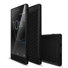 IVSO Carbon Fiber Silicone Case for Sony Xperia XA1 G3116 / G3121 - Black - triecienizturīgs silikona aizmugures apvalks (bampers, vāciņš, slim TPU silicone case shell cover, bumper)