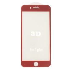 4D Curved (ar noapaļotām malām) Full Size Tempered Glass screen protector priekš Apple iPhone 7 / 8 / SE2 (2020) / SE3 (2022) - Red - Ekrāna Aizsargstikls / Bruņota Stikla Aizsargplēve