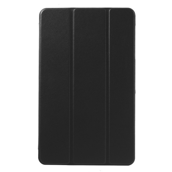 Tri-fold Stand PU Leather Case priekš Huawei MediaPad T1 10 (A21L) 9.6-inch - Black - sāniski atverams maciņš ar stendu
