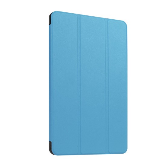 Tri-fold Stand PU Leather Case priekš Huawei MediaPad T1 10 (A21L) 9.6-inch - Baby Blue - sāniski atverams maciņš ar stendu