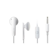 Huawei AM110 3.5mm oriģinālas stereo austiņas ar mikrofonu un pulti (bez iepakojuma) - Baltas