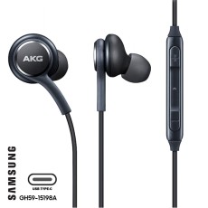 Samsung AKG USB Type-C EO-IC100BBE oriģinālas stereo austiņas ar mikrofonu un pulti - Melnas