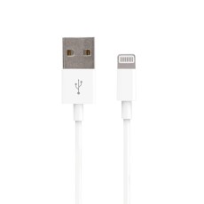Forever 1M USB to Lightning 1A cable - Balts - Apple iPhone / iPad lādēšanas un datu kabelis / vads