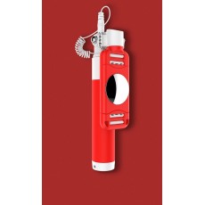 Devia 360 Audio cable Selfie Stick statīvs - Sarkans - Selfie monopod Teleskopisks Universāla stiprinājuma statīvs