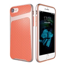 USAMS Knight Series PC TPU Electroplated Case priekš Apple iPhone 7 / 8 / SE2 (2020) / SE3 (2022) - Oranžā - silikona ar plastikas rāmi aizmugures apvalks / bampers-vāciņš