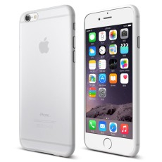 Cafele Ultra Thin 0.4mm Matte Case priekš Apple iPhone 6 Plus / 6S Plus - Balts - matēts plastikas aizmugures apvalks (bampers, vāciņš, slim silicone cover shell, bumper)