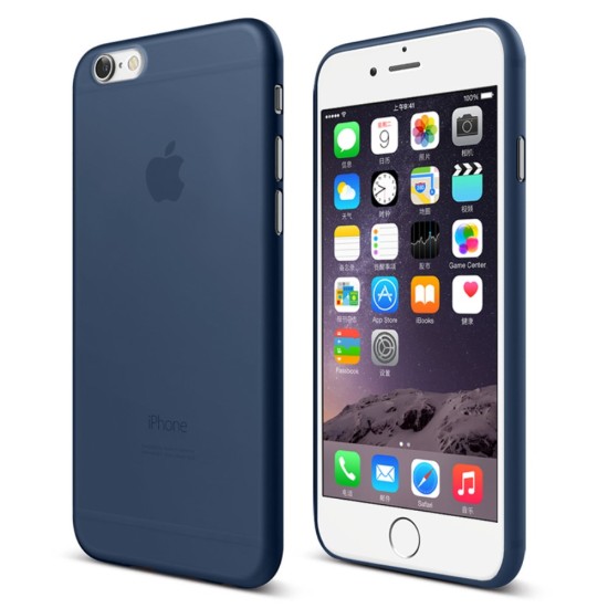 Cafele Ultra Thin 0.4mm Matte Case priekš Apple iPhone 6 Plus / 6S Plus - Tumši Zils - matēts plastikas aizmugures apvalks (bampers, vāciņš, slim silicone cover shell, bumper)
