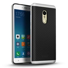 IPAKY 2-Piece PC Frame and TPU Phone Case for Xiaomi Redmi Note 4 / Note 4X - Silver - silikona ar plastikas rāmi aizmugures apvalks (bampers, vāciņš, TPU silicone cover, bumper shell)