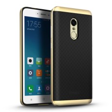 IPAKY 2-Piece PC Frame and TPU Phone Case for Xiaomi Redmi Note 4 / Note 4X - Gold - silikona ar plastikas rāmi aizmugures apvalks (bampers, vāciņš, TPU silicone cover, bumper shell)