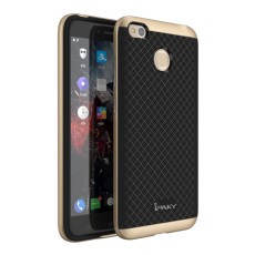 IPAKY 2-Piece PC Frame and TPU Phone Case for Xiaomi Redmi 4X - Gold - silikona ar plastikas rāmi aizmugures apvalks (bampers, vāciņš, TPU silicone cover, bumper shell)