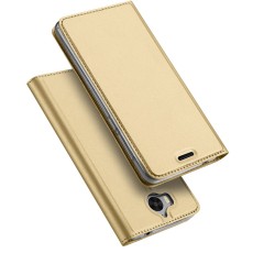 Dux Ducis Skin Pro series priekš Huawei Y6 (2017) - Zelts - sāniski atverams maciņš ar magnētu un stendu (ādas maks, grāmatiņa, leather book wallet case cover stand)