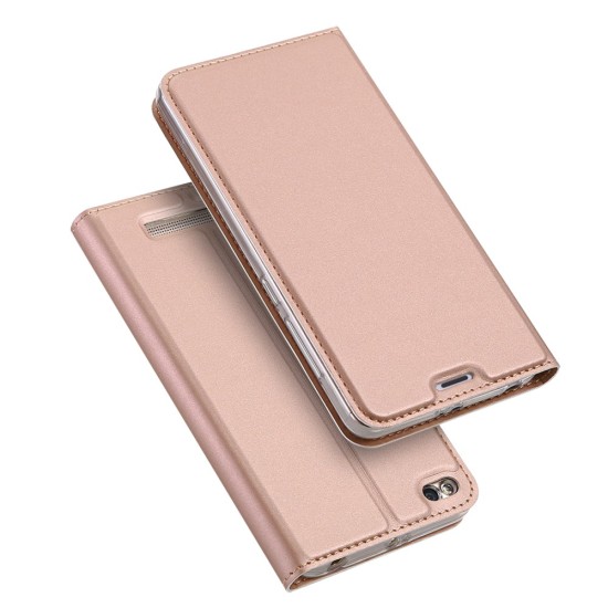 Dux Ducis Skin Pro series priekš Xiaomi Redmi 4A - Rozā Zelts - sāniski atverams maciņš ar magnētu un stendu (ādas maks, grāmatiņa, leather book wallet case cover stand)