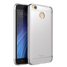 IPAKY 3-In-1 Electroplating PC Hard Back Cover for Xiaomi Redmi 4X - Silver - plastikas aizmugures apvalks (bampers, vāciņš, PU back cover, bumper shell)